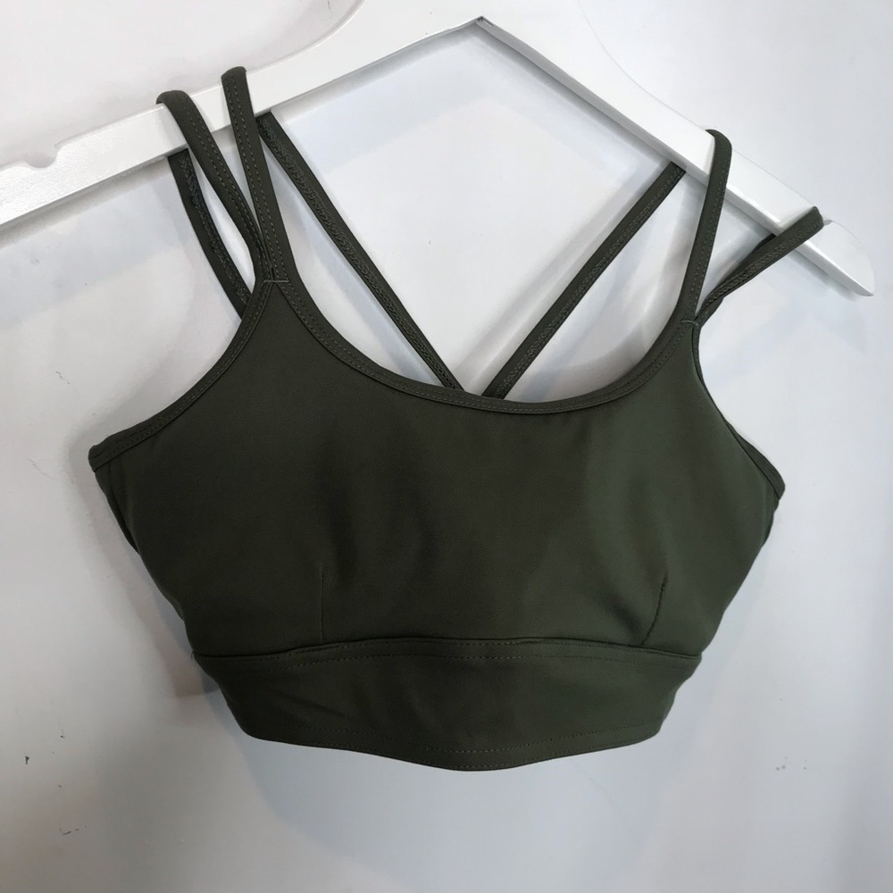 Soybu Olive Green Strappy Bra